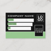 シンプルデザイン、フォトIDカード 名刺 (正面)