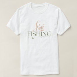 シンプルデザイン | ラブ魚釣り Tシャツ