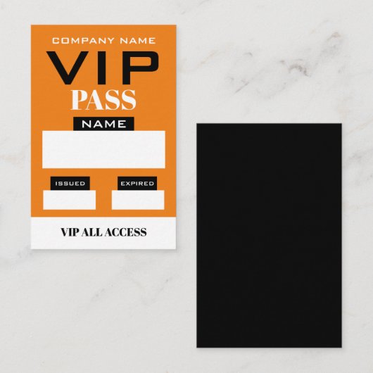 シンプルデザイン、VIPカード 名刺 (正面/裏面)