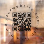 シンプルデザインQRコードのBiznes Window Stick ウィンドウサイン (シート2)