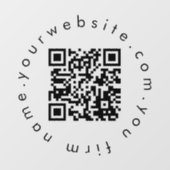 シンプルデザインQRコードのBiznes Window Stick ウィンドウサイン (シート)