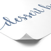 シンプルデザートバー |ほこりっぽい青イベント記号 ポスター (角)