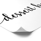 シンプルデザートバー |ブラックスクリプト任意のイベント記号 ポスター (角)