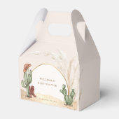 シンプルデザートボホカクタスアーチベイビーシャワー フェイバーボックス (裏面サイド)