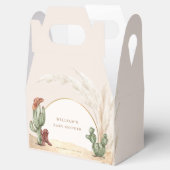 シンプルデザートボホカクタスアーチベイビーシャワー フェイバーボックス (オープン)