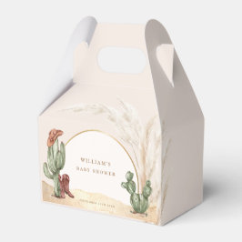 シンプルデザートボホカクタスアーチベイビーシャワー フェイバーボックス