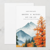 シンプルデジタル山 セーブザデート (正面/裏面)