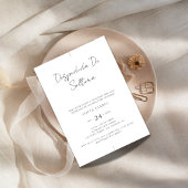 シンプルデスペディダデソルテラスペインのブライダルシャワー 招待状