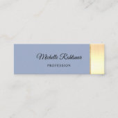 シンプルデニムブルーメタリック スキニー名刺 (正面)