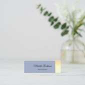 シンプルデニムブルーメタリック スキニー名刺 (スタンド正面)