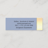 シンプルデニムブルーメタリック スキニー名刺 (裏面)