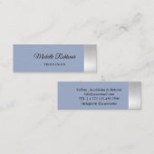 シンプルデニムブルーメタリック スキニー名刺 (正面/裏面)