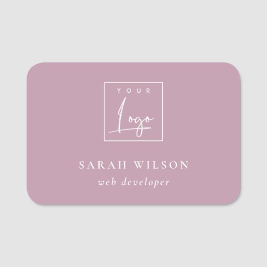 シンプルデュスクリカスタムックピンク 名札 (正面)