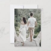 シンプルデリケートフローラセージ緑QRコード写真 出欠カード (裏面)