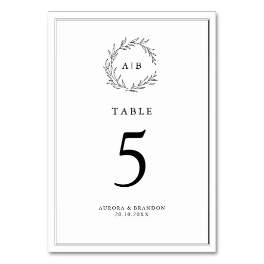 シンプルデリケートフローラタイムレスセージ結婚グリーン テーブルナンバー (正面)