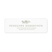 シンプルデリケートフローラタイムレスセージ結婚グリーン ラベル (正面)