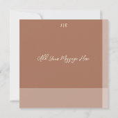 シンプルデリケート結婚アーチスタイルサンキューカード サンキューカード (裏面)