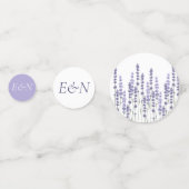 シンプルデリテフランスのィルラベンダーフィ結婚ールド コンフェッティ (裏面)