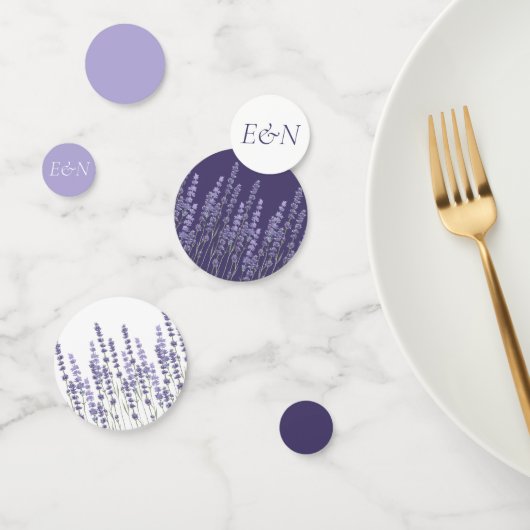 シンプルデリテフランスのィルラベンダーフィ結婚ールド コンフェッティ (グループ)