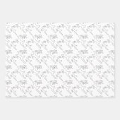 シンプルトナカイ線アート ラッピングペーパーシート (正面)