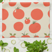 シンプルトマト茶タオル キッチンタオル (折り畳み)