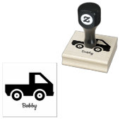 シンプルトラックデザイン木製アートスタンプ ラバースタンプ (押印)