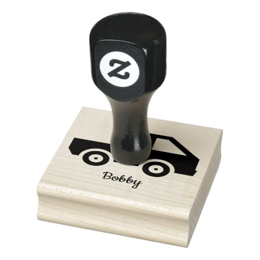 シンプルトラックデザイン木製アートスタンプ ラバースタンプ (スタンプ)