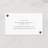 シンプルトリマーポープリントドッグ 名刺 (裏面)