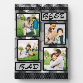 シンプルトレンディーエレガントパパグレー4フォトコラージュ フォトプラーク