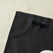 シンプルトレンディーシックブラックカパーソナライズされたリグラフィ  ビーチタオル (インサイチュ)