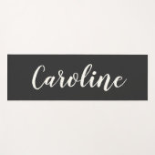 シンプルトレンディーシックブラックカパーソナライズされたリグラフィ  ヨガマット (正面(横))