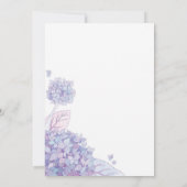 シンプルトレンディーパープルアジサイ結婚ズ 招待状 (裏面)