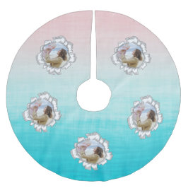 シンプルトレンディーフォトカスタム文字 ブラッシュドポリエステルツリースカート