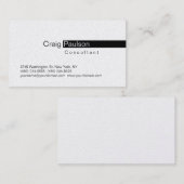 シンプルトレンディーブラックストライプ名刺 名刺 (正面/裏面)