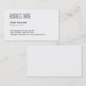 シンプルトレンディープレーン白黒名刺 名刺 (正面/裏面)