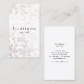 シンプルトレンディーホワイト《写真》ぼけ味グリッター 名刺 (正面/裏面)