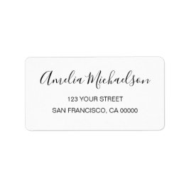 シンプルトレンディーミニマリスト白黒アドレス ラベル