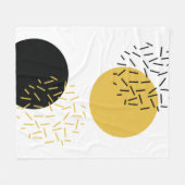 シンプルトレンディーモダンの図形芸術 フリースブランケット (正面(横))