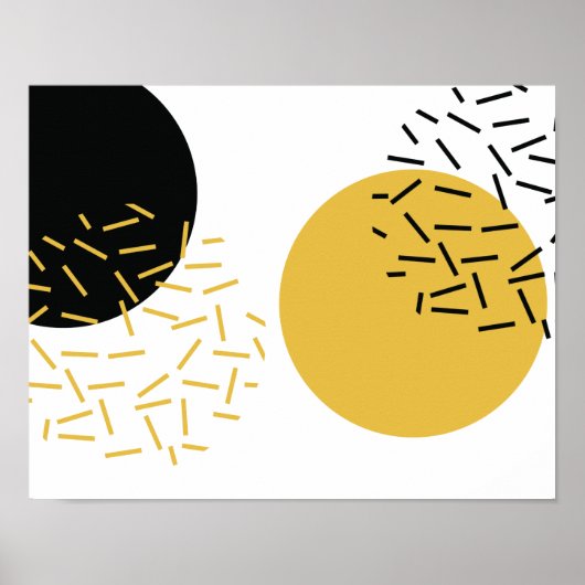 シンプルトレンディーモダンの図形芸術 ポスター (正面)