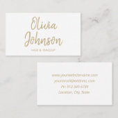 シンプルトレンディーモダン手札付き名刺 名刺 (正面/裏面)