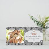 シンプルトレンディーモノトーンのクリスマスフォト シーズンカード (スタンド正面)