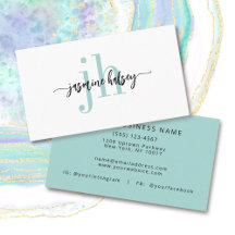 シンプルトレンディー名とイニシャル名刺