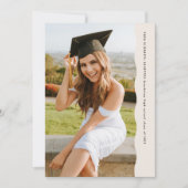 シンプルトレンディー波端写真卒業 招待状 (正面)