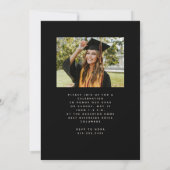 シンプルトレンディー波端写真卒業 招待状 (裏面)