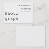 シンプルトレンドかわいい白無地ぽっちゃり名刺 名刺 (正面/裏面)