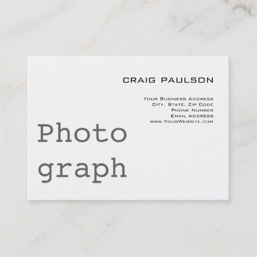 シンプルトレンドかわいい白無地ぽっちゃり名刺 名刺 (正面)