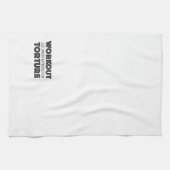 シンプルトレーニングユーモアジおもしろいム キッチンタオル (横)