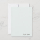 シンプルトロピカルグリーンカスタムリーSEAFOAM サンキューカード (裏面)