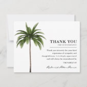 シンプルトロピカルパームツリー |葬儀 サンキューカード (正面)