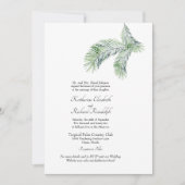 シンプルトロピカルPalm One Venue's Website結婚 Inv 招待状 (正面)